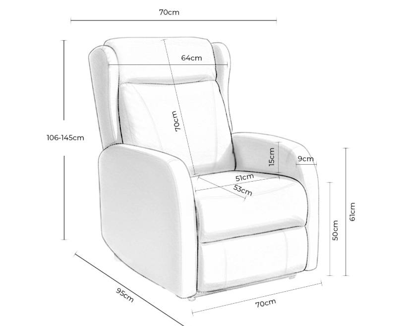 Saori cinza claro - Medidas